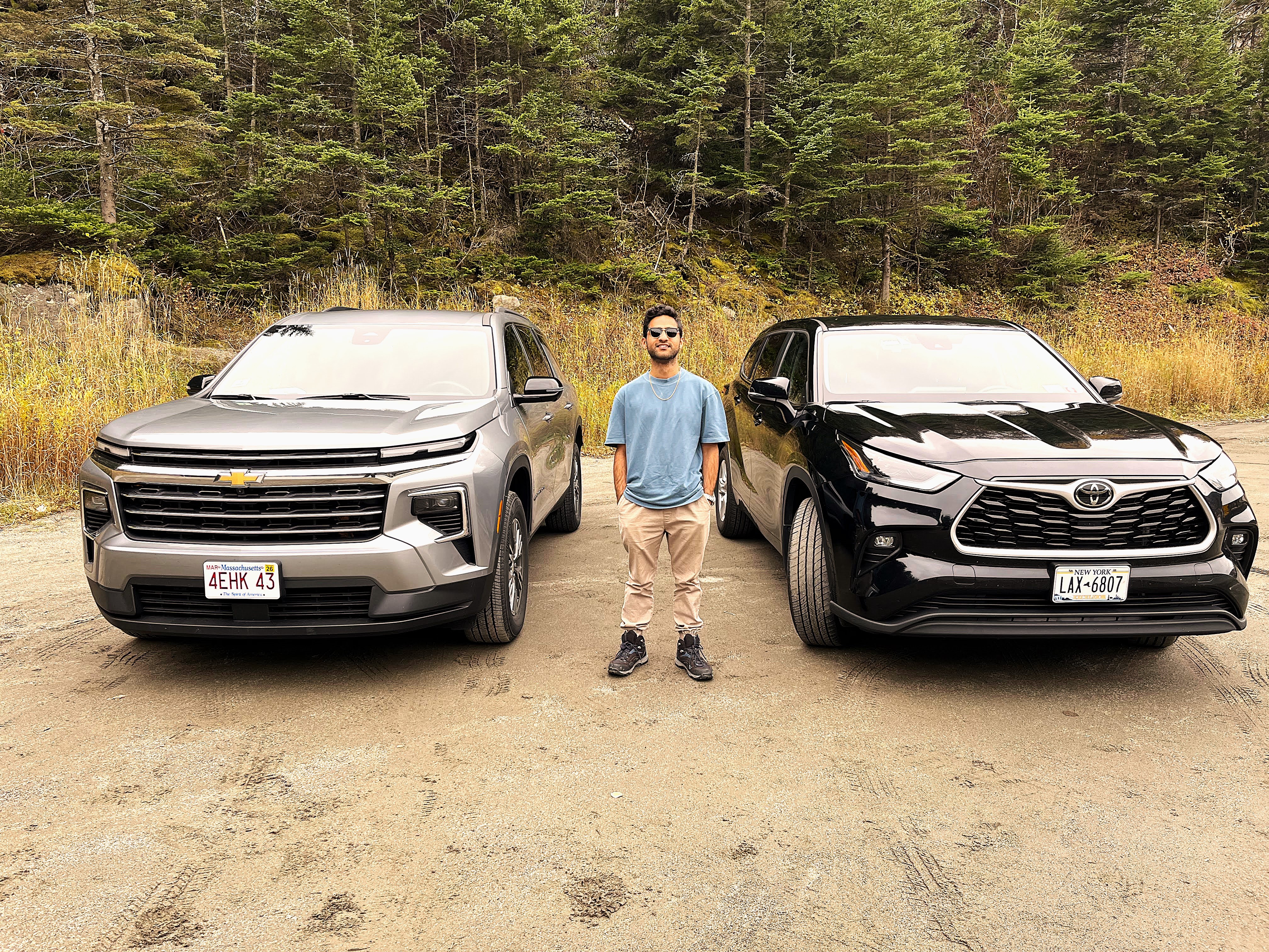 Toyota Highlander (AWD, 8-seat) + Chevrolet Traverse (2024 AWD, 7-seat)